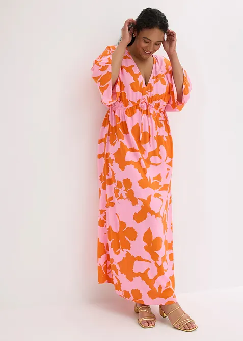 Maxikl&auml;nning i f&ouml;ljsam satin, bonprix