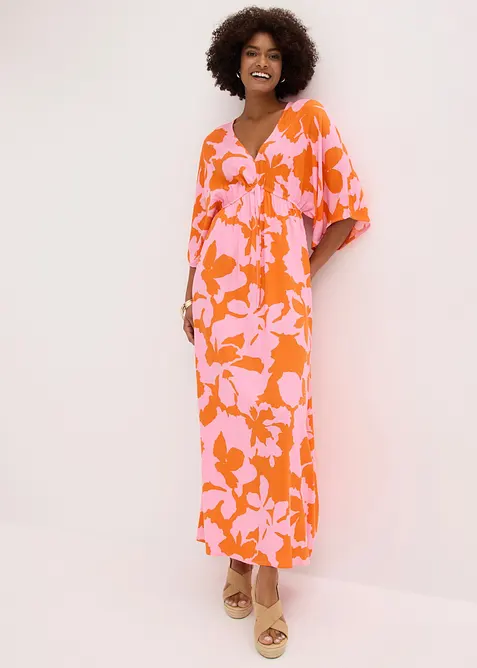 Maxikl&auml;nning i f&ouml;ljsam satin, bonprix