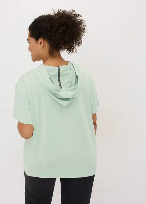 Snabbtorkande sporttopp i oversizemodell med huva, bonprix