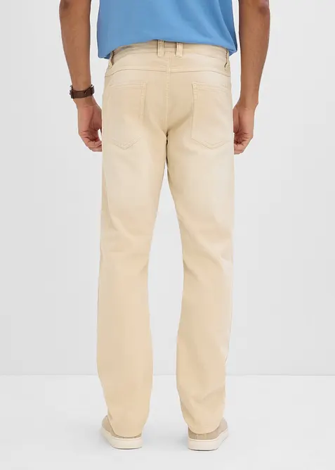 L&auml;tta jeans i Regular Fit med res&aring;rmidja och f&auml;rgad denim, Straight, bonprix
