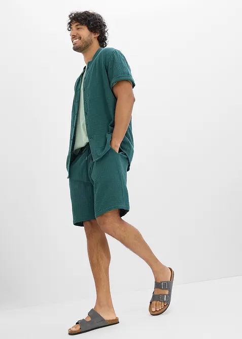 Skjorta och shorts i muslin (2 delar), bonprix