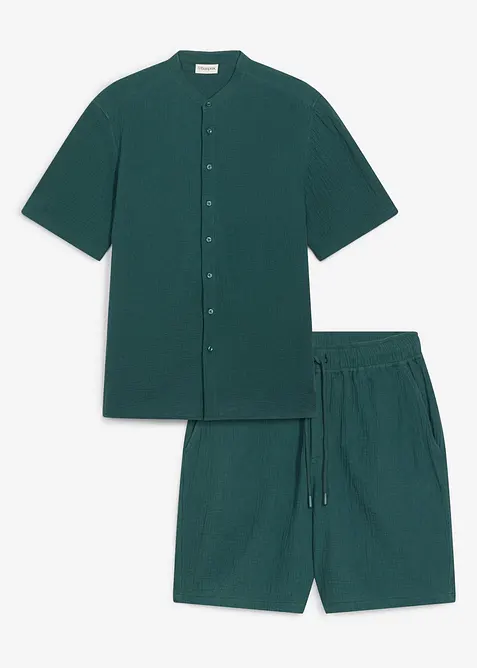 Skjorta och shorts i muslin (2 delar), bonprix
