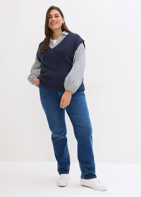 Thermo Straight Jeans High Waist, bonprix