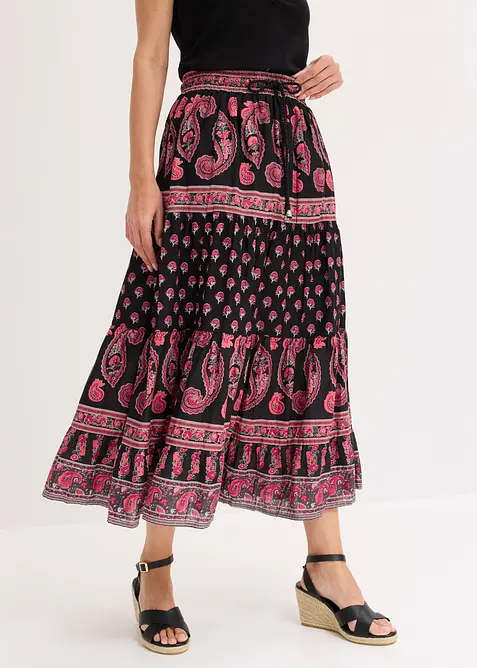 L&aring;ng kjol i bomull, bonprix