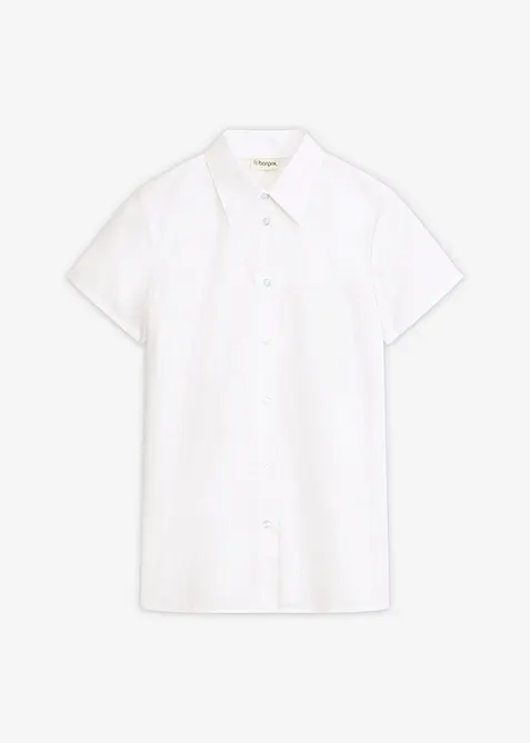 Kort&auml;rmad poplinblus, bonprix