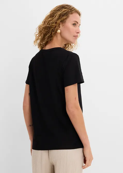 Topp med snygg halsringning, bonprix