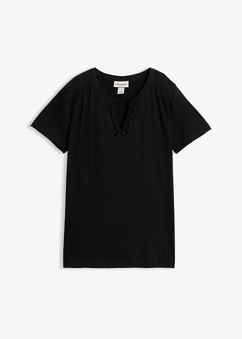 Topp med snygg halsringning, bonprix