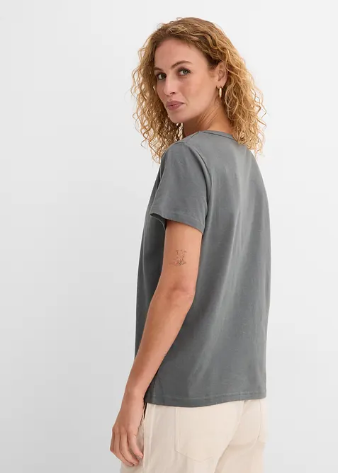 Topp med snygg halsringning, bonprix