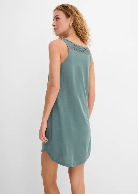 Trik&aring;kl&auml;nning i bomull med spets, bonprix