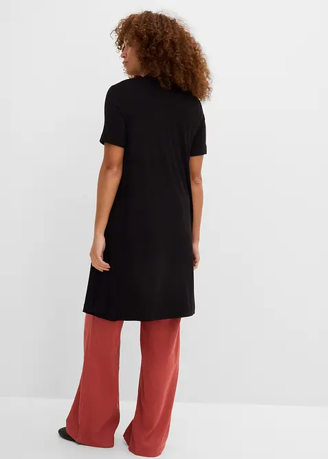 Cardigan i mjuk viskostrik&aring;, bonprix