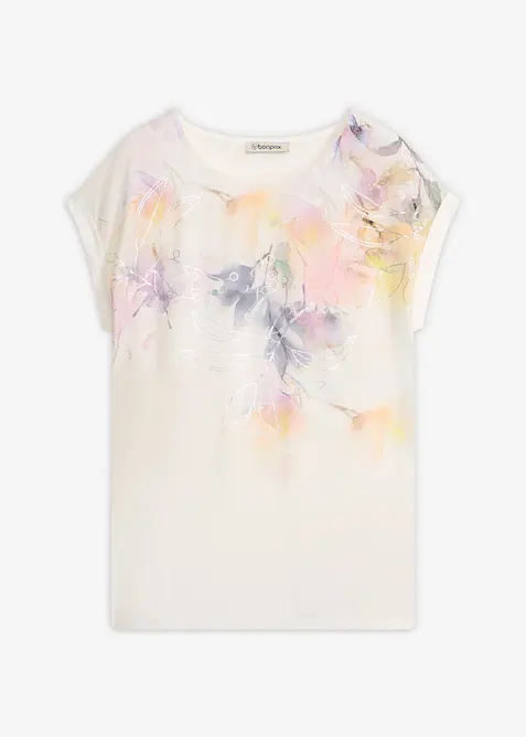 Blommig blustopp, bonprix