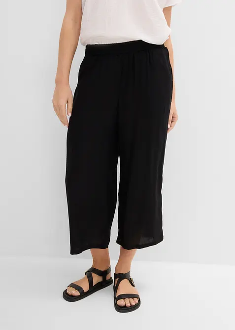 3/4-viskosbyxa med bekv&auml;m res&aring;rmidja, bonprix