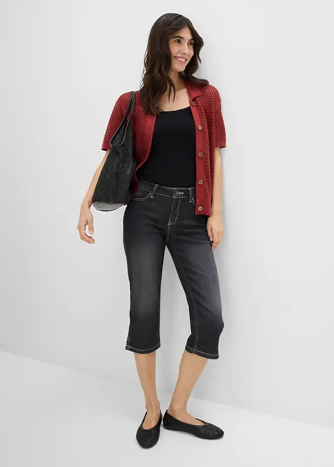 Stretchiga caprijeans (2-pack), bonprix
