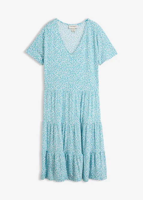 Jerseykl&auml;nning i viskosmix, bonprix