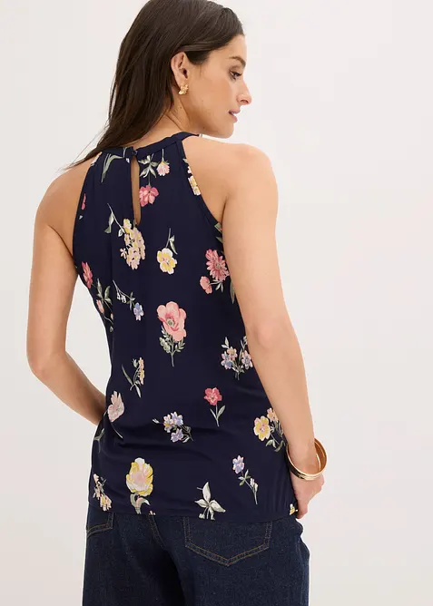 M&ouml;nstrat linne av h&aring;llbar viskos, bonprix