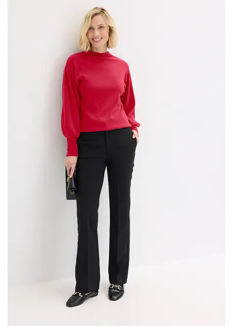 Feminin byxa med pressveck, bonprix