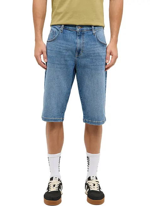 Jeansshorts med stretch fr&aring;n Mustang, Straight, Mustang Jeans