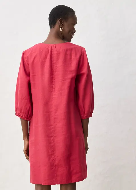 Kort linnekl&auml;nning med 3/4-&auml;rmar, bonprix