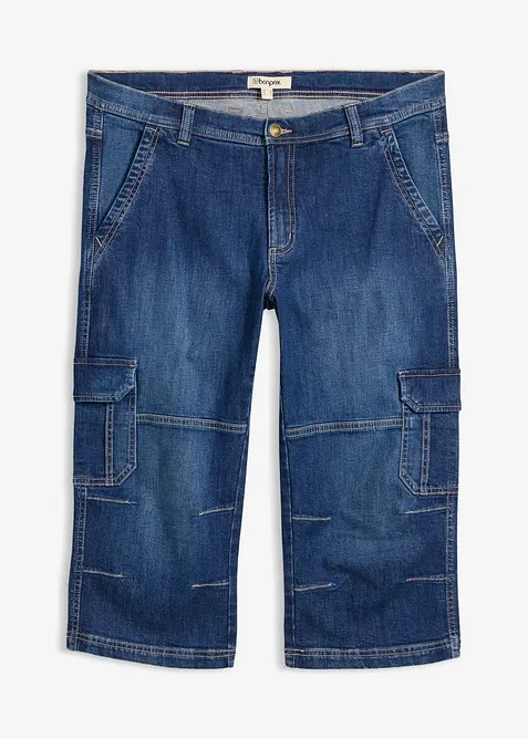 3/4-Jeans med cargofickor, Regular Fit, Straight, bonprix