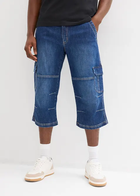 3/4-Jeans med cargofickor, Regular Fit, Straight, bonprix