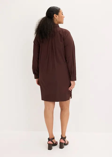 Skjortkl&auml;nning i bomullspoplin, bonprix