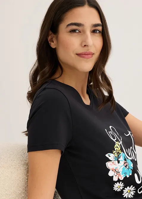 Kort nattlinne av ren bomull (2-pack), bonprix