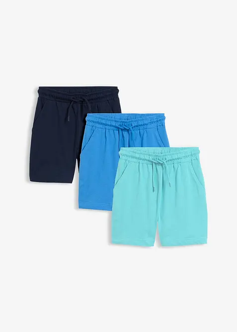 Jerseyshorts i ekologisk bomull (3-pack), bonprix