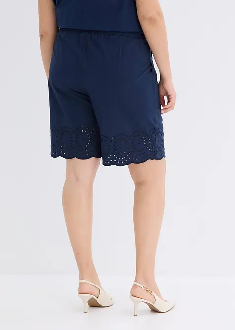 Shorts i bomull med res&aring;rmidja, bonprix