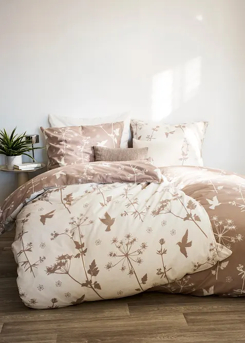 V&auml;ndbart b&auml;ddset av linon, bonprix