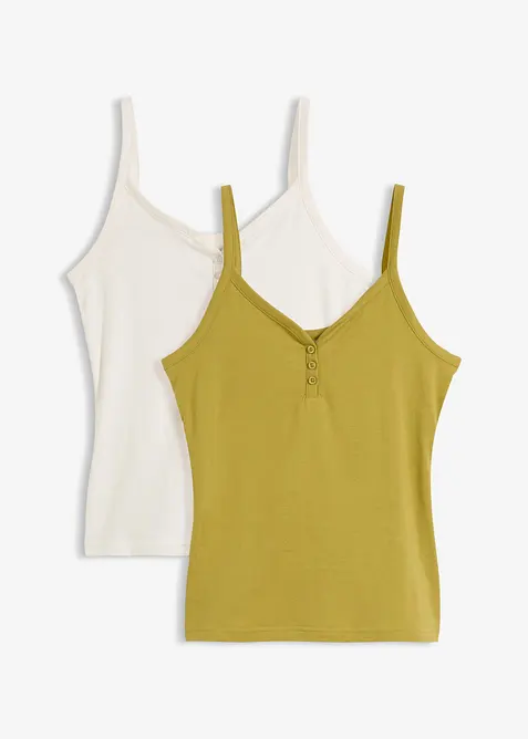 Linne med ekologisk bomull (2-pack), bonprix
