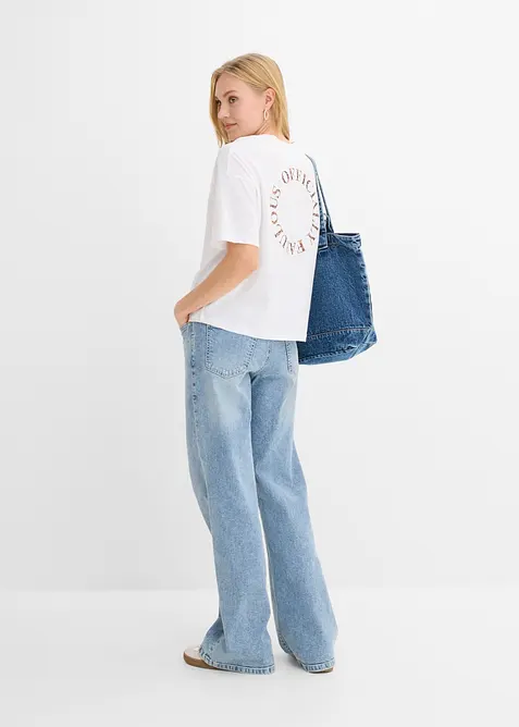 T-shirt i oversizemodell av ekologisk bomull, bonprix