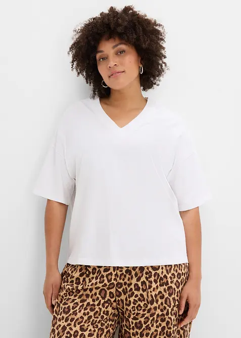 T-shirt i oversizemodell av ekologisk bomull, bonprix
