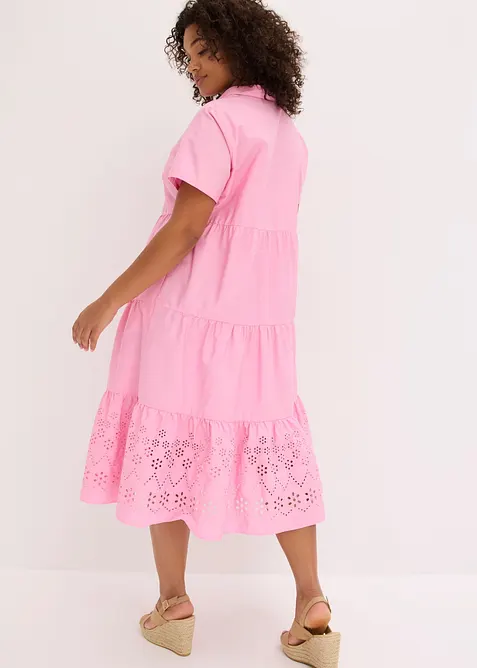 Tunikakl&auml;nning i bomull med h&aring;lbroderi, bonprix