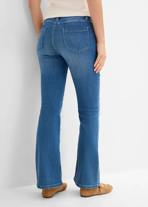 Vida jeans med blombroderi, bonprix