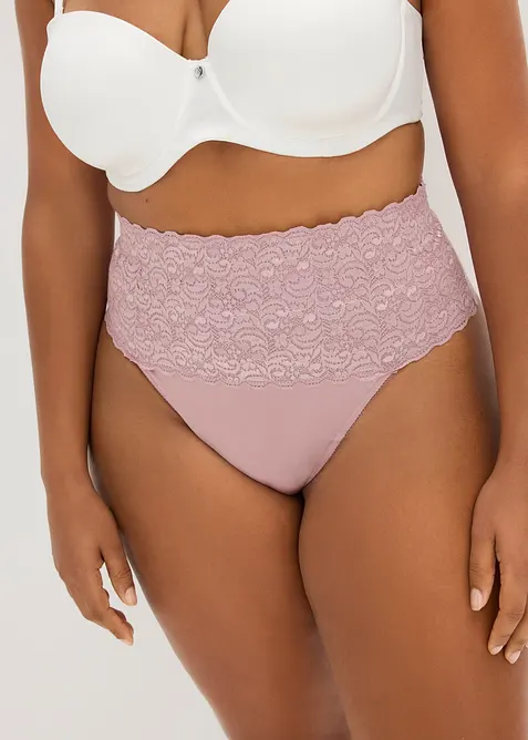 Stringtrosa med medelh&ouml;g formande effekt (2-pack), bonprix