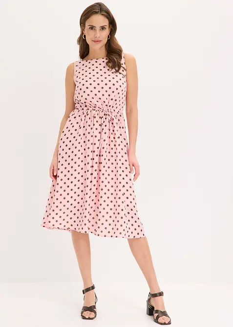 Mellanl&aring;ng kl&auml;nning med knytband, bonprix