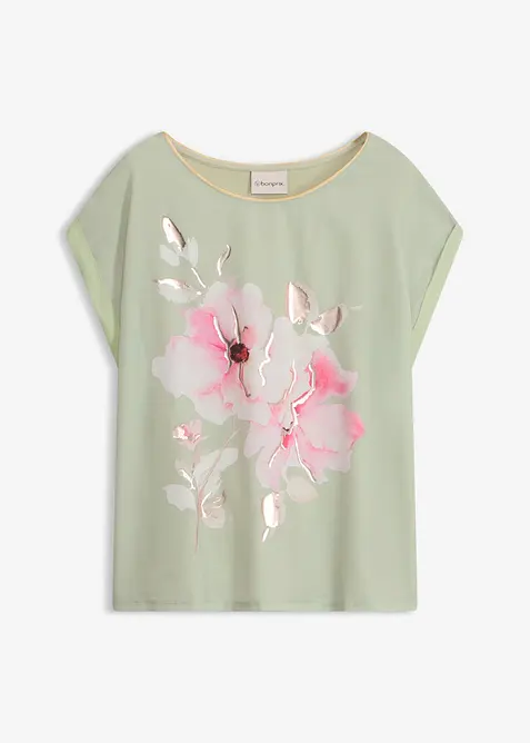 Topp med v&auml;vd inf&auml;llning, bonprix