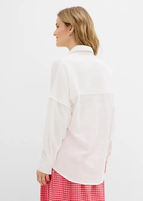 Oversize-skjorta av luftig muslin, bonprix