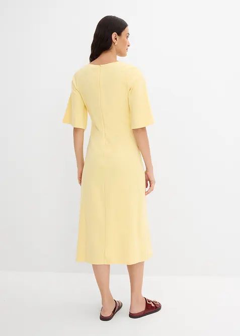 Jerseykl&auml;nning av ekologisk bomull, med slits, bonprix