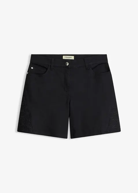 Shorts med h&aring;lbroderi, bonprix