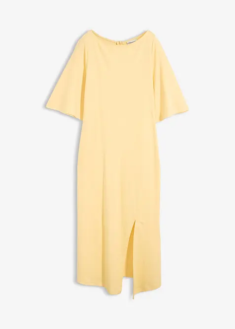 Jerseykl&auml;nning av ekologisk bomull, med slits, bonprix