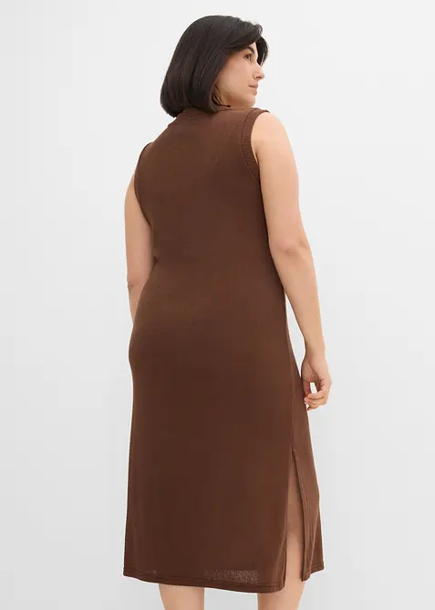 Stickad kl&auml;nning i tunn viskosmix, bonprix