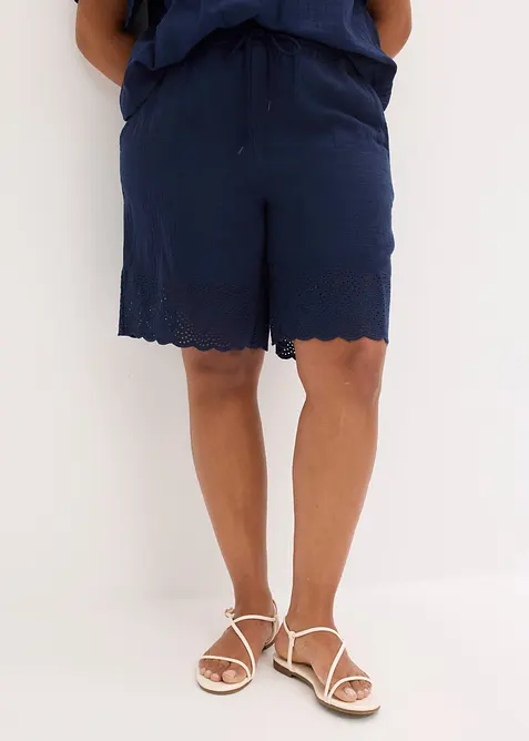 Shorts av luftig muslin, bonprix