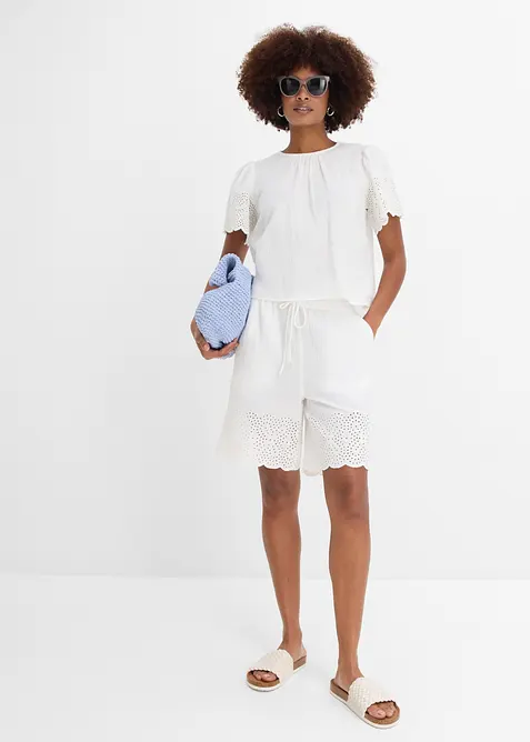 Shorts av luftig muslin, bonprix