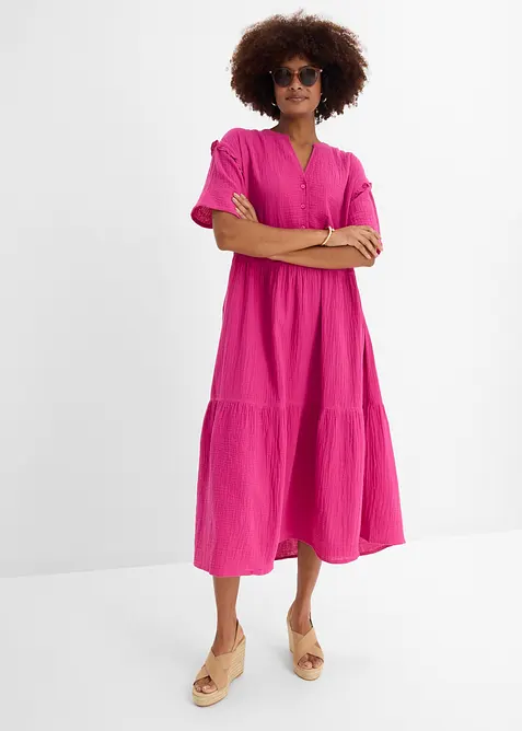 Midikl&auml;nning av mjuk muslin, bonprix