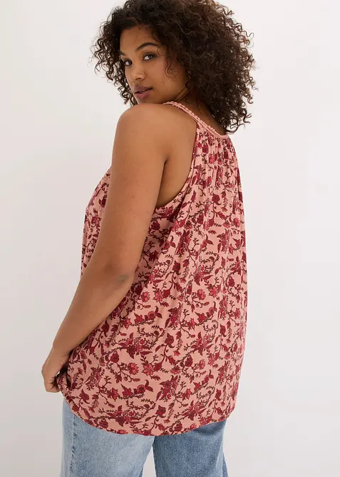 Linne med smala axelband, av viskos, bonprix