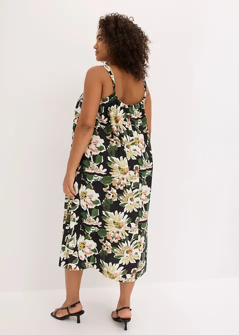 Mellanl&aring;ng kl&auml;nning i mjuk viskosmix, bonprix