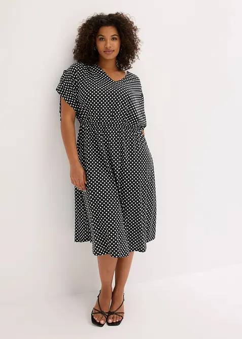 Jerseykl&auml;nning av mjuk modalmix, bonprix