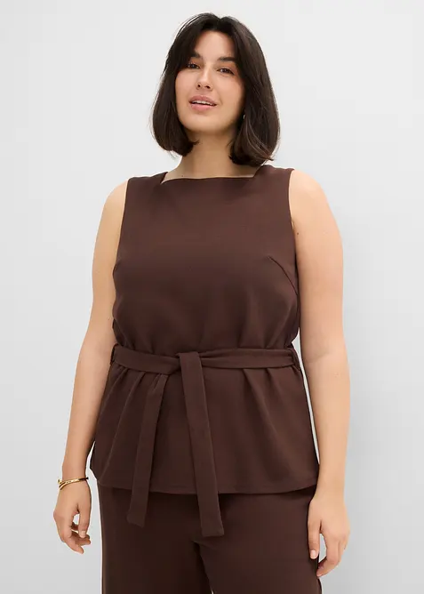 Linne i pik&eacute; med knytband, bonprix