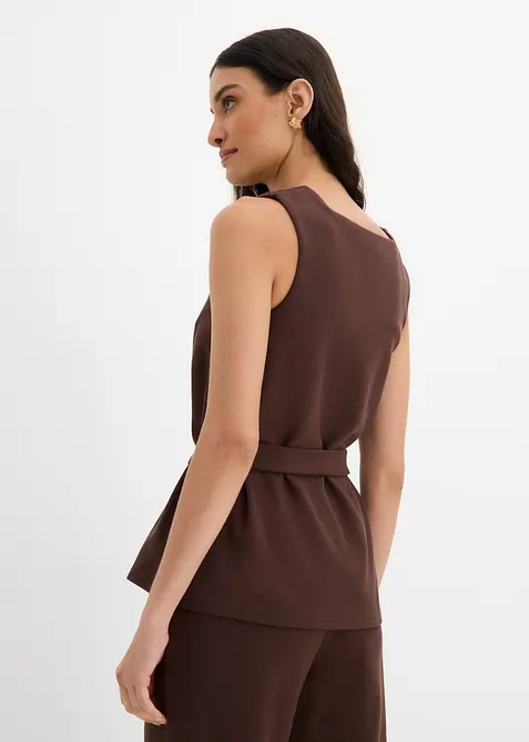 Linne i pik&eacute; med knytband, bonprix